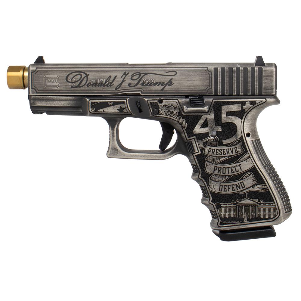Glock 19 Gen 3 Custom "Trump 2024" Compact Handgun 9mm Luger 15rd Magazine-img-0