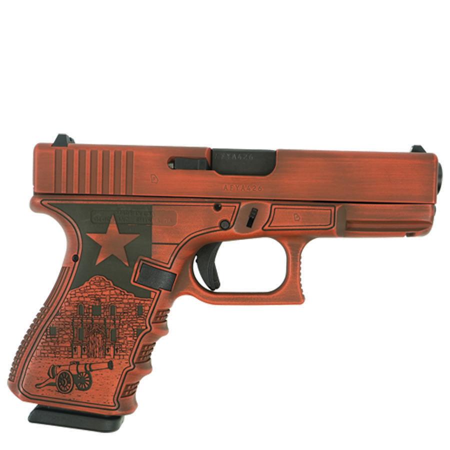 GLOCK 19 Gen 3 Custom 9mm Luger 2x15rd 4.6in Texas Orange Semi-Auto Pistol