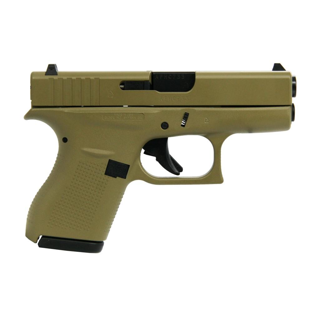 Glock 42 Custom "FDE" Subcompact .380 ACP 2/6rd Mags 3.25" USA UI42502FDE-img-0