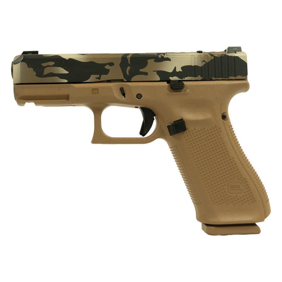 Glock V-Series Model 19x OR Camo Handgun 9mm Luger 17rd Magazines (3) 4.02 Quad Ported Barrel