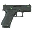 GLOCK 43X 9MM PISTOL Blk Base Frame & Slide 80s Multi-Color Paint Splatter