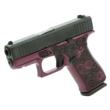 GLOCK 43X 9MM W/FRONT RAILS USA CUST ENGD FRAME ONLY PAISLEY-BLK CHERRY