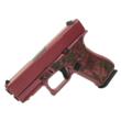 GLOCK 43X FS 9MM W/FRONT RAILS USA Cherry Blossom Engraved Medusa Pink