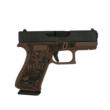 GLOCK 43X FS 9MM W/FRONT RAILS CUSTOM ENGRAVED COUNTRY BOURBON CERAKOTE