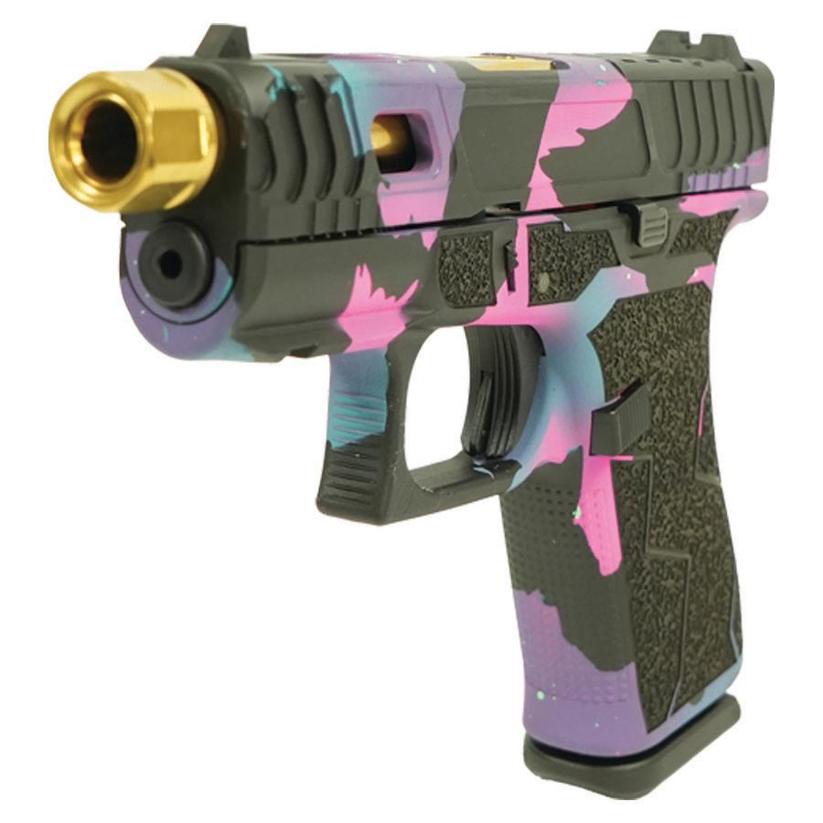 Glock 43X "Ferris" Handgun 9mm Luger 10rd Magazines(2) 3.41" Threaded Gold Barrel Front Rails