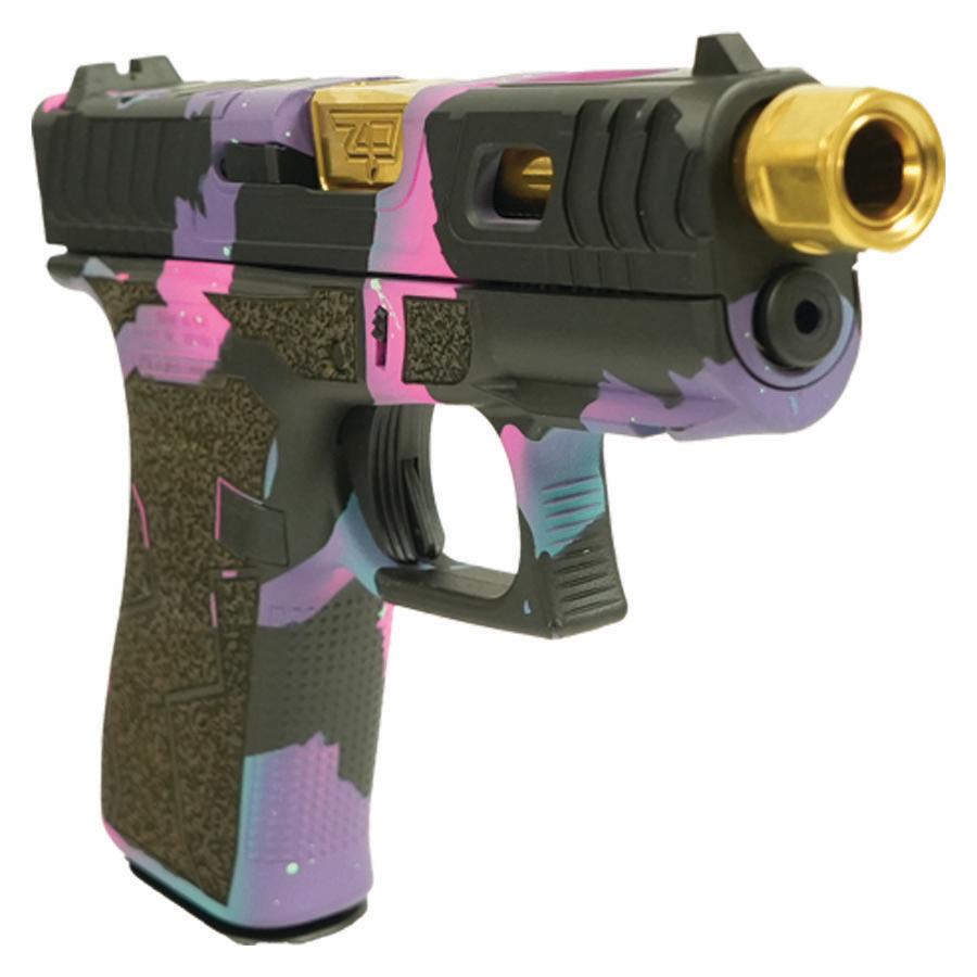 Glock 43X "Ferris" Handgun 9mm Luger 10rd Magazines(2) 3.41" Threaded Gold Barrel Front Rails