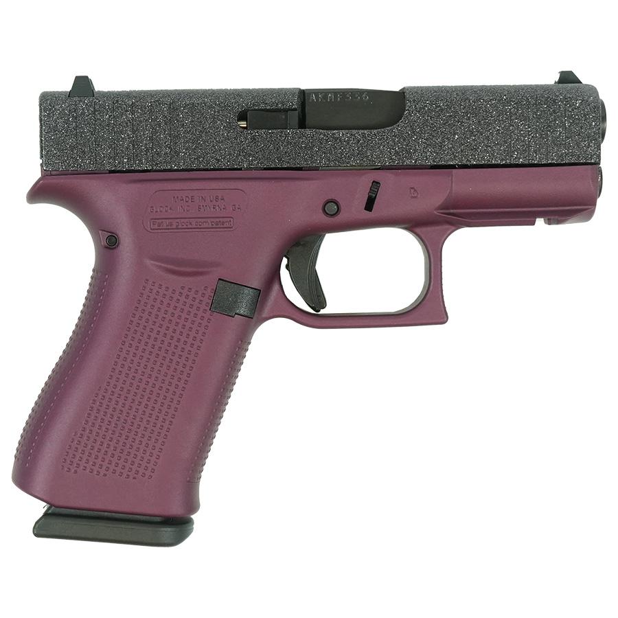 Glock 43X Glitter Slide/Black Cherry Frame Handgun 9MM Luger 10RD Magazines(2) 3.4" Barrel Accessory Rail USA Made