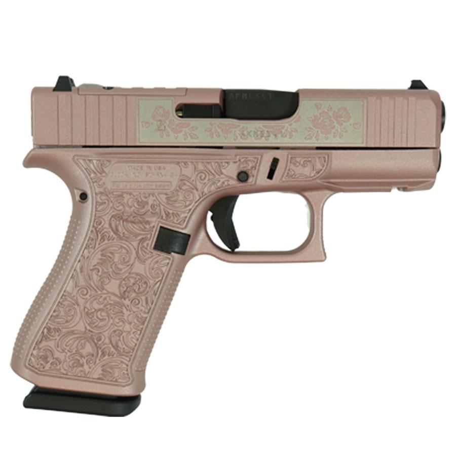 Glock 43X in.Glock & Rosesin. Pink Optic Cut Handgun 9mm Luger 10rd ...