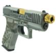 GLOCK 43X FS 9MM W/FRONT RAILS-LIBERTY OR DEATH-Gold Barrel