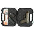 GLOCK 43X 9MM W/FRONT RAILS-VIKING ENGR COLONIAL BROWN W/ GOLD BRL