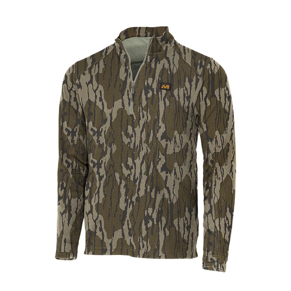 Muddy DV8 Quest Midweight Quarter Zip Sweatshirt Mossy Oak Bottomland L - GSM Outdoors