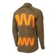 NUCLEUS HEATED QUARTER ZIP BROWN CLAY SMALL