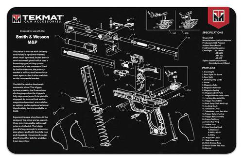 TekMat Smith & Wesson MP 11x17in Black Gun Cleaning Mat - Neoprene-img-0