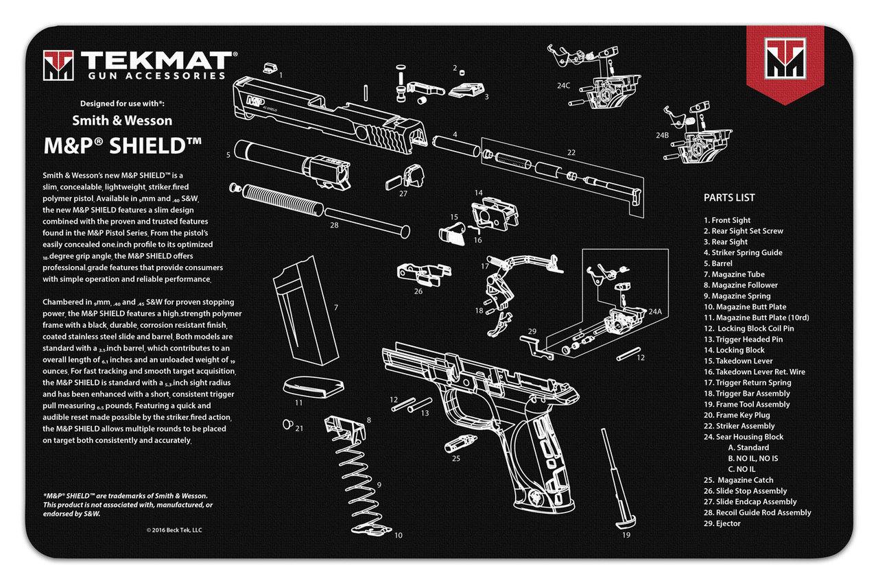 TekMat 11x17 Gun Cleaning Mat- Smith & Wesson-img-0