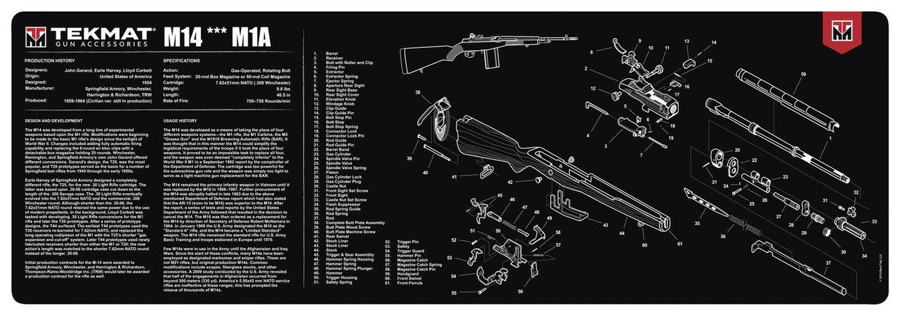 TekMat 12x36 Gun Cleaning Mat - M14 (M1A)-img-1