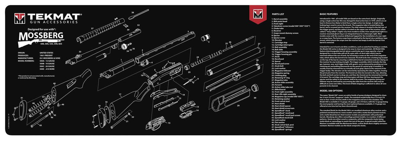 TekMat 12x36 Gun Cleaning Mat - Mossberg Shotgun-img-1