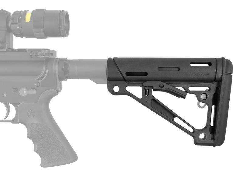 Hogue AR-15/M-16 Over-Molded Collapsible Buttstock Black - Fits Commercial-img-0