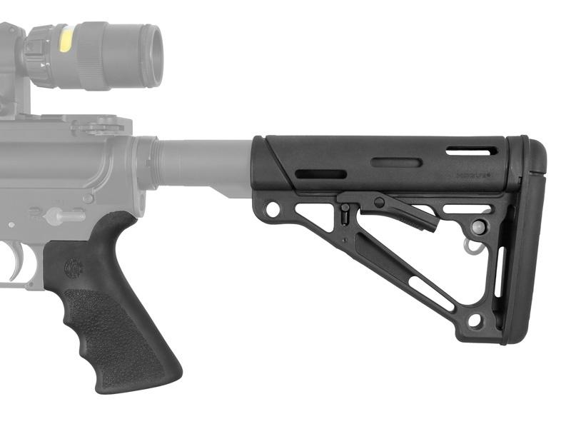 Hogue AR-15/M-16 Kit - Finger Groove Beavertail Grip & Over-Molded Collaps-img-1