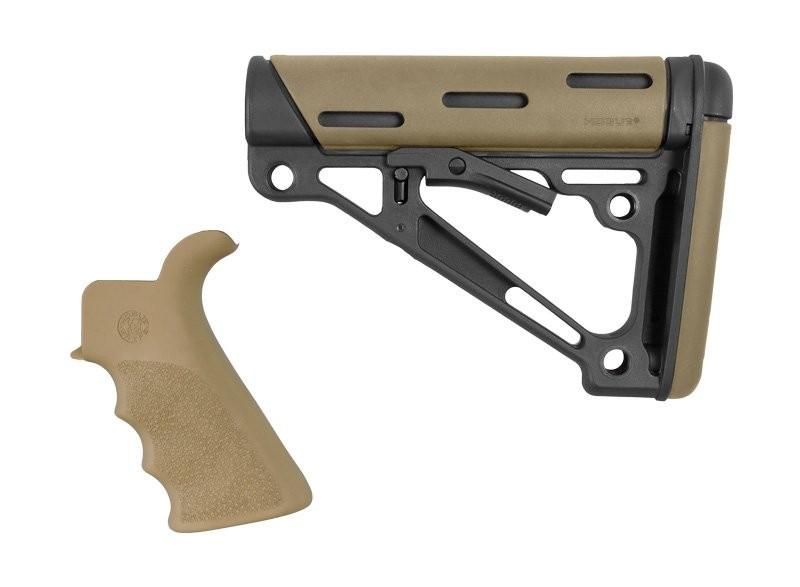 HOGUE AR15 OVERMOLD 6-POSITION BUTTSTOCK & BVR-TAIL GRIP KIT MIL-img-0