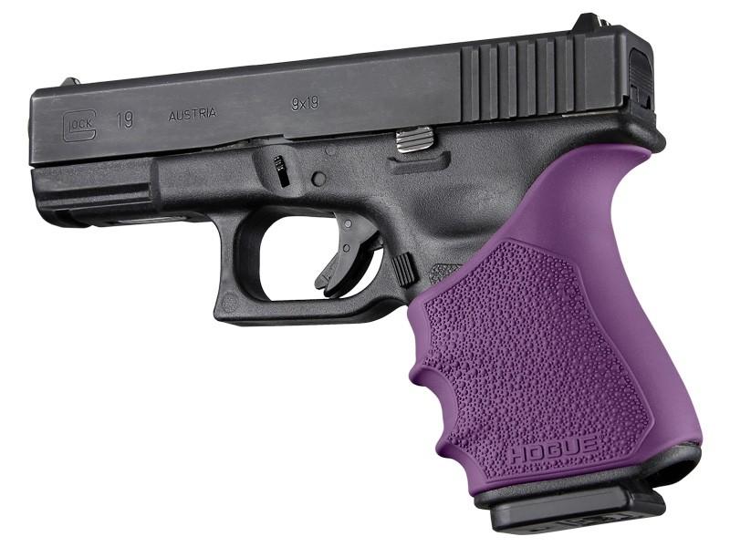 Hogue HandAll Beavertail Grip Sleeve Glock 19 23 32 38 Gen 3-4 Purple-img-1
