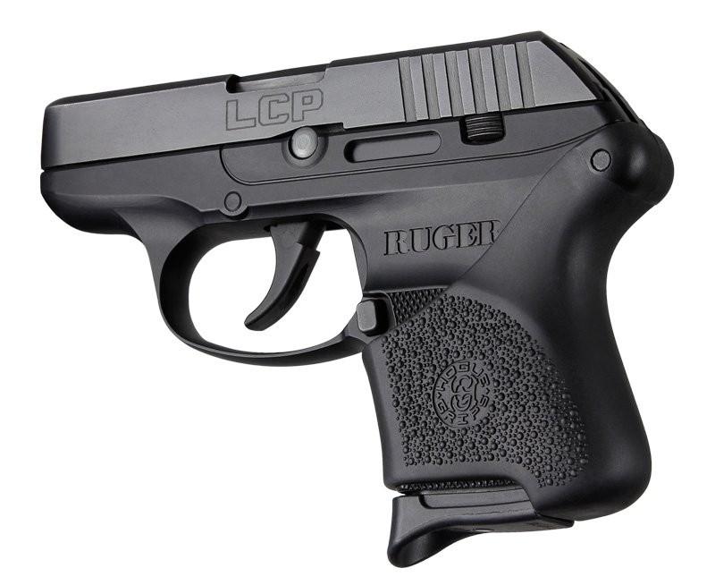 Hogue Handall Slip-On Grip Sleeve for Ruger LCP Black Rubber 18100-img-0