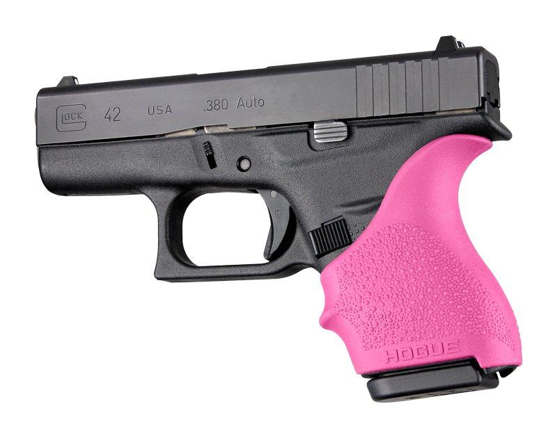 Hogue HandAll Beaver Tail Grip Sleeve Glock 42 43 Pink-img-1