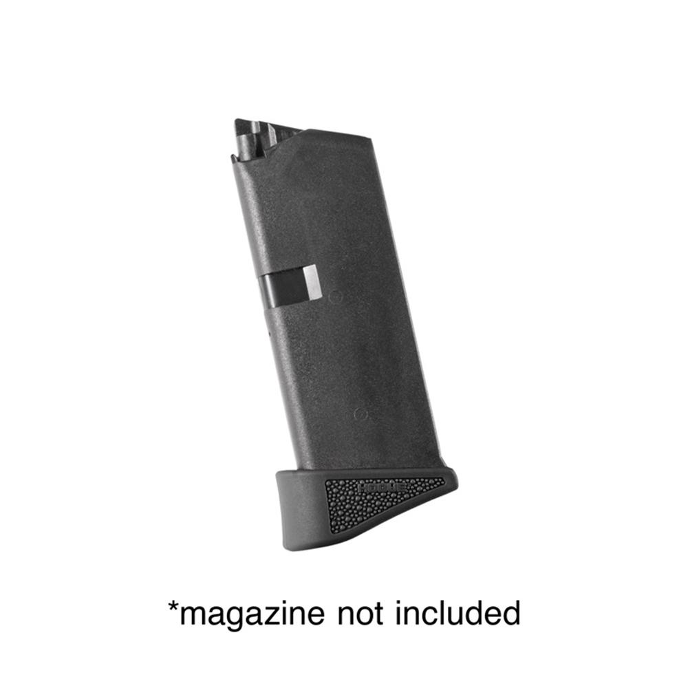 Hogue Overmolded Rubber Grip Extension Base Pad for Glock 43 6/rd Magazines Black