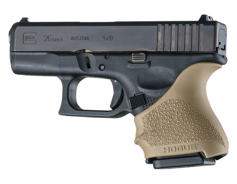 Hogue HandAll Beavertail Grip Sleeve Glock 26/27-Flat Dark-img-0