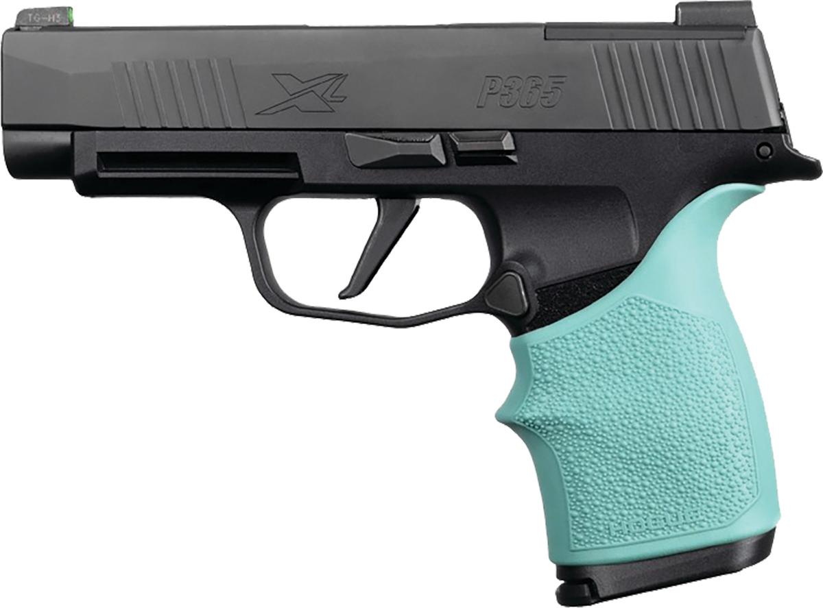Hogue HandAll Beavertail Grip Sleeve Sig Sauer P365XL- Aqua
