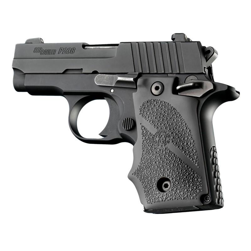 Hogue Overmolded Rubber Grip Handgun Grips for Sig Sauer P238 Slate Grey-img-0
