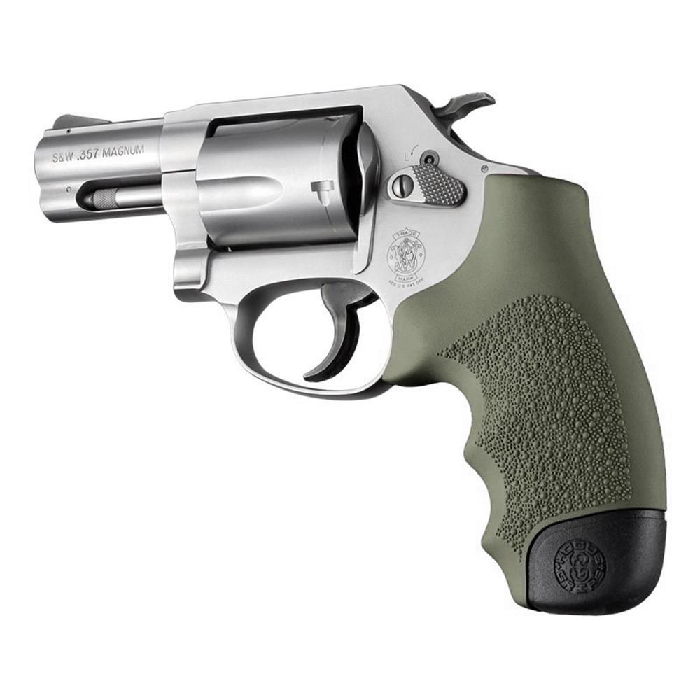 S&W J Frm Rd Butt Cent/Metal Bdygrd Rbr Monogrip ODG