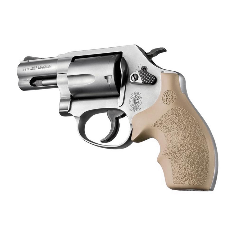 S&W J Frm Rd Butt Cent/Metal Bdygrd Rbr Bantam Style Grip FDE