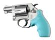 S&W J Frame Round Butt Rubber Bantam Style Grip Aqua