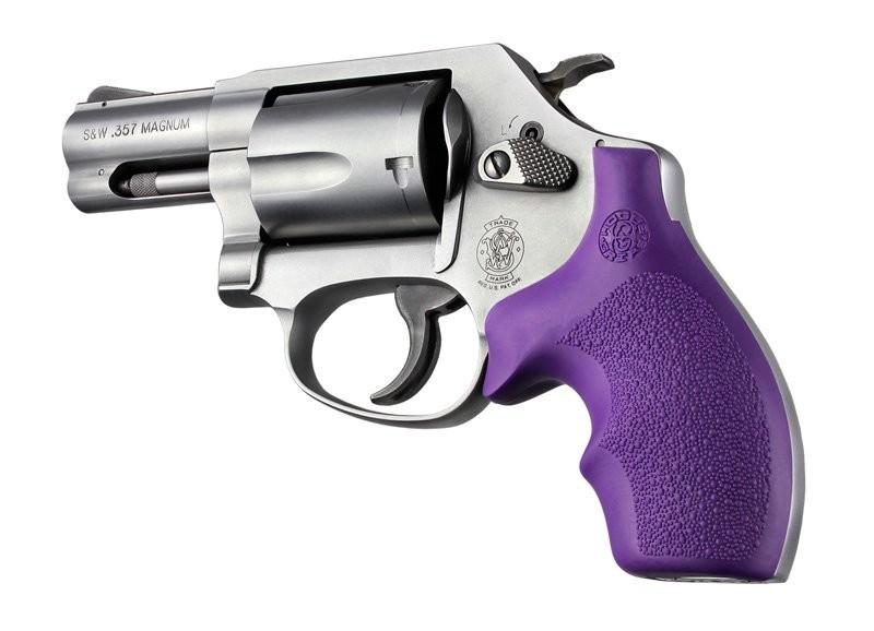 Hogue S&W J Frame Round Butt Grip Bantam Purple Md: 61006 - Hogue