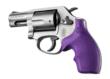 HOGUE RUBBER GRIP S&W J-FRAME ROUND BUTT BANTAM STYLE PURPLE