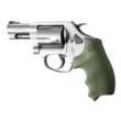 S&W J Frm Rd Butt Cent/Metal Bdygrd Rbr Bantam Style Clsd Bckstrp Grip ODG