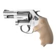 S&W J Frm Rd Butt Cent/Metal Bdygrd Rbr Bantam Style Clsd Bckstrp Grip FDE