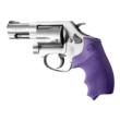 S&W J Frm Rd Butt Cent/Metal Bdygrd Rbr Bantam Style Clsd Bckstrp Grip Prpl