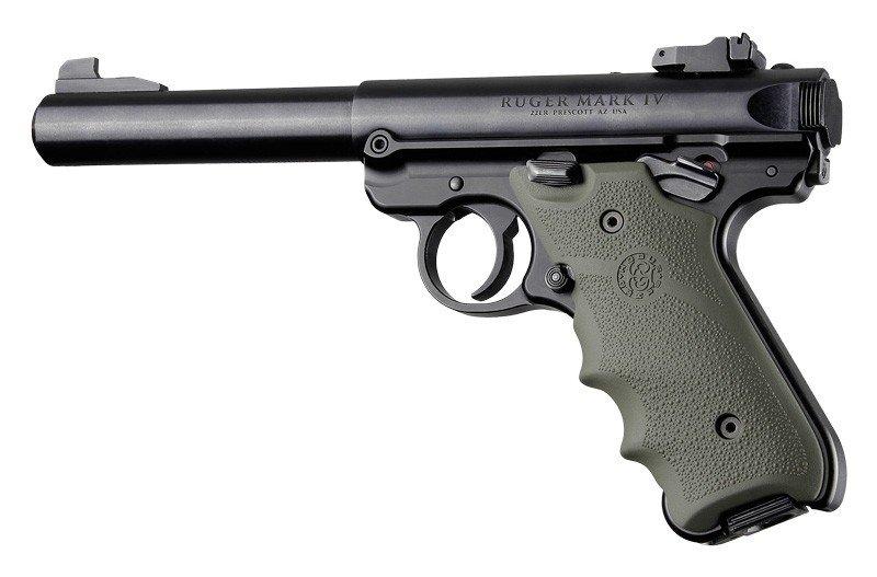 Hogue 79001 Ruger MKIV Rubber Grip with Finger Grooves OD Green