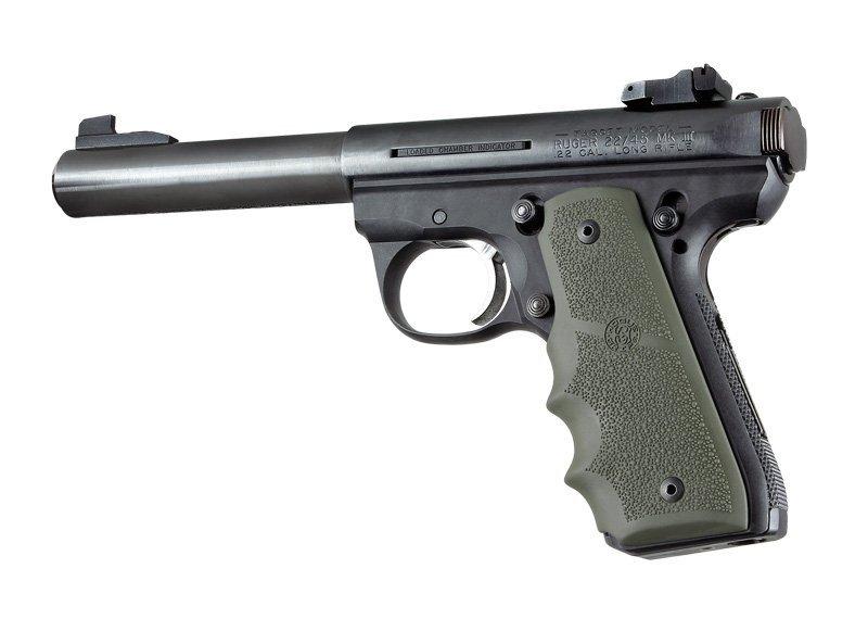Hogue 82081 Ruger 22/45 RP Rubber Grip with Finger Grooves OD Green