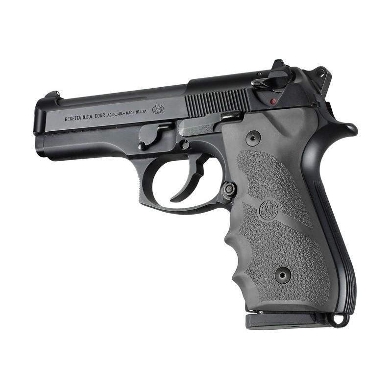 Beretta 92 96 Series Slate Grey Rubber Grips with Finger Grooves