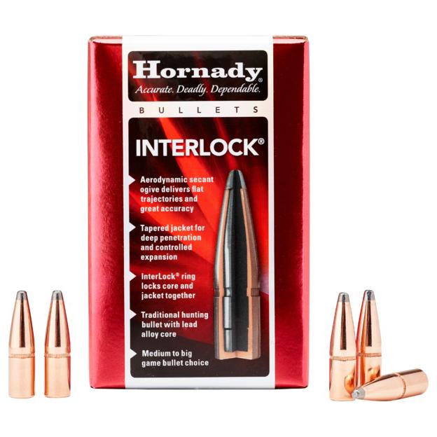 Hornady InterLock Bullets .30 cal .308" 150 gr RN 100/ct