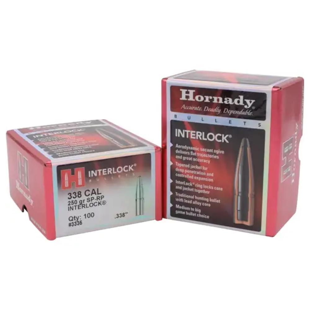 Hornady InterLock Bullets .338 cal .338" 250 gr SP 100/ct