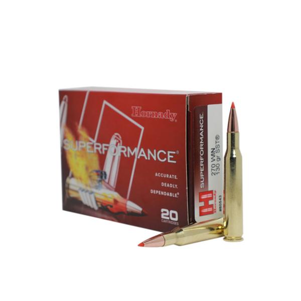 Hornady 270 Win 130gr SST Superformance – Proven .270 Winchester Hunting Ammo, 3200 fps, 20 Rounds