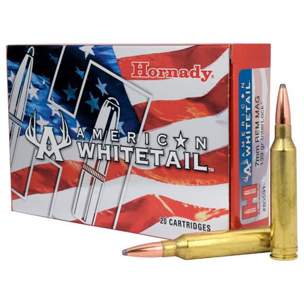 Hornady 7mm Rem Mag 139gr InterLock SP – Proven 7mm Remington Magnum Deer Hunting Ammo, 3150 fps, 20 Rounds