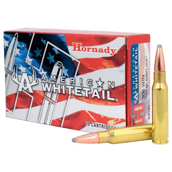 Hornady 308 Win 150gr InterLock SP – Proven .308 Winchester Deer Hunting Ammo, 2820 fps, 20 Rounds