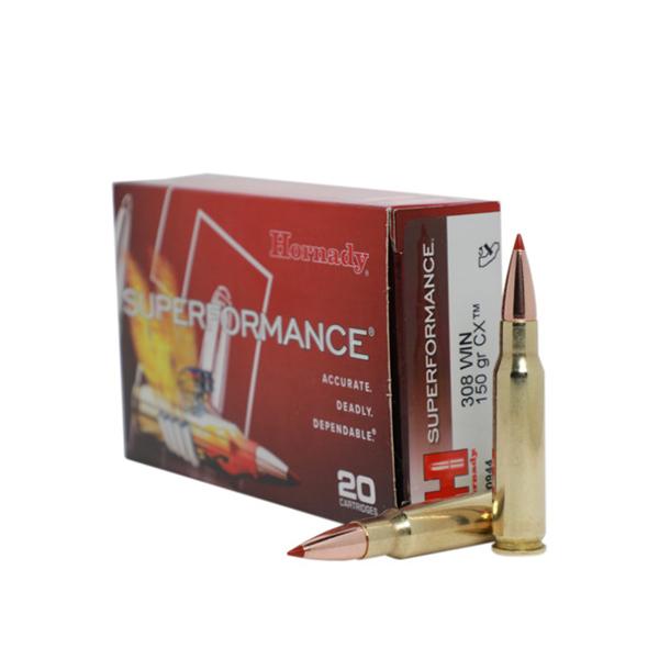 Hornady 308 Win 150gr CX Superformance – Proven .308 Winchester Hunting Ammo, 2900 fps, 20 Rounds