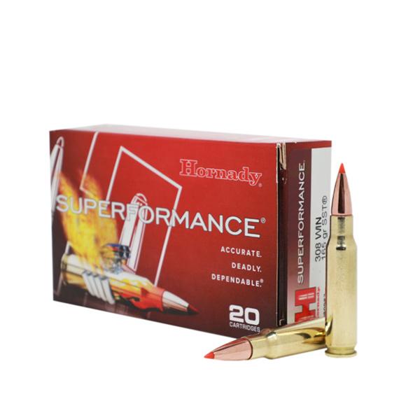 Hornady 308 Win 165gr SST Superformance – Proven .308 Winchester Hunting Ammo, 2840 fps, 20 Rounds