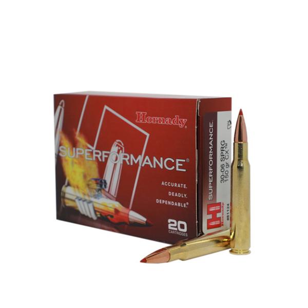 Hornady 30-06 150gr CX Superformance – Proven .30-06 Springfield Hunting Ammo, 3080 fps, 20 Rounds