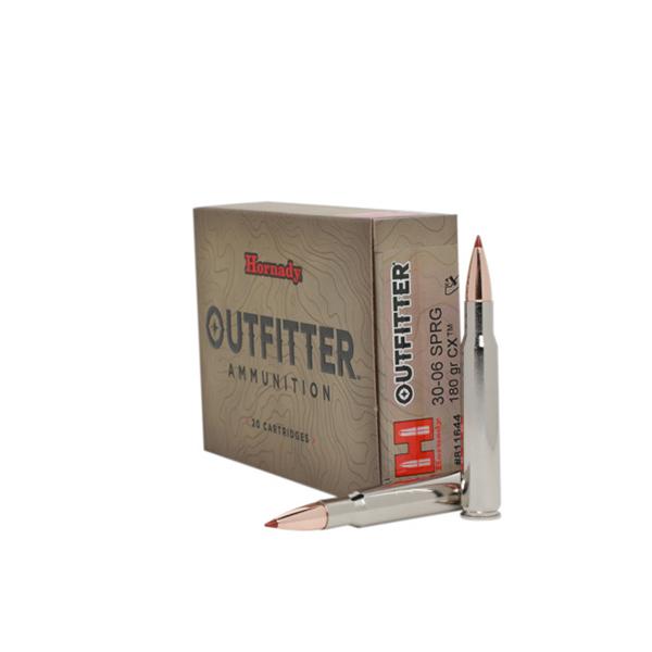 Hornady 30-06 180gr CX Outfitter – Proven .30-06 Springfield Hunting Ammo, 2600 fps, 20 Rounds